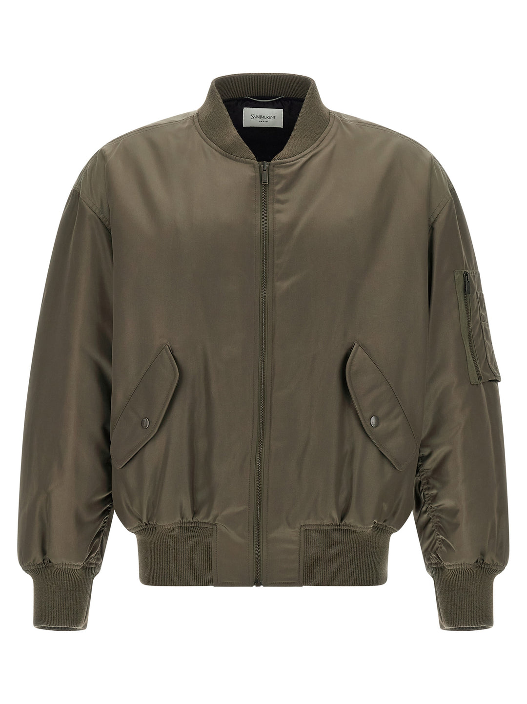 Saint Laurent Serge Bomber Jacket Puffer Jackets - Verde | c81ba3d7a38cb205bb250d1e12b82a1c9130936c