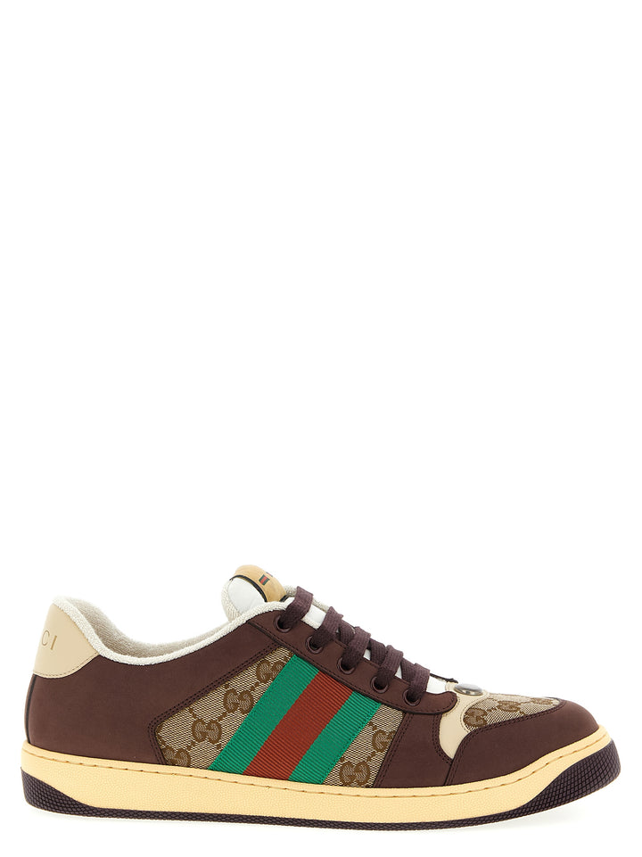 Gucci Screener Sneakers - Marrone | 98b2e2153ebfbf7156e6967bbd4c1dc05a957bd0