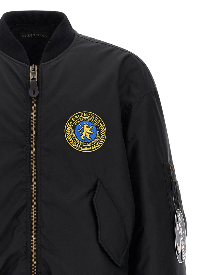 Balenciaga Bomber Puffer Jackets - Nero | 694f52afd7d64d7ed9303a3ac09df08dcd44db95