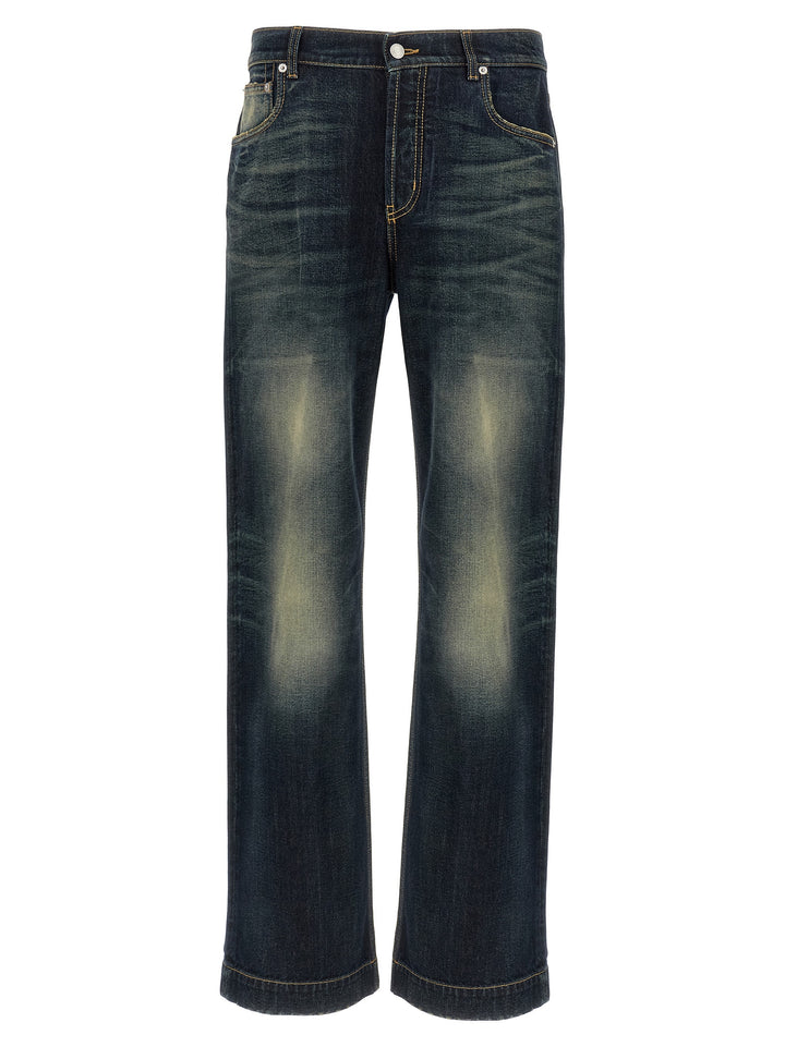 Mcqueen Wide Leg Jeans - Blu | 59f88d5c540637c24a6a57fa2e5f12029b87fe28