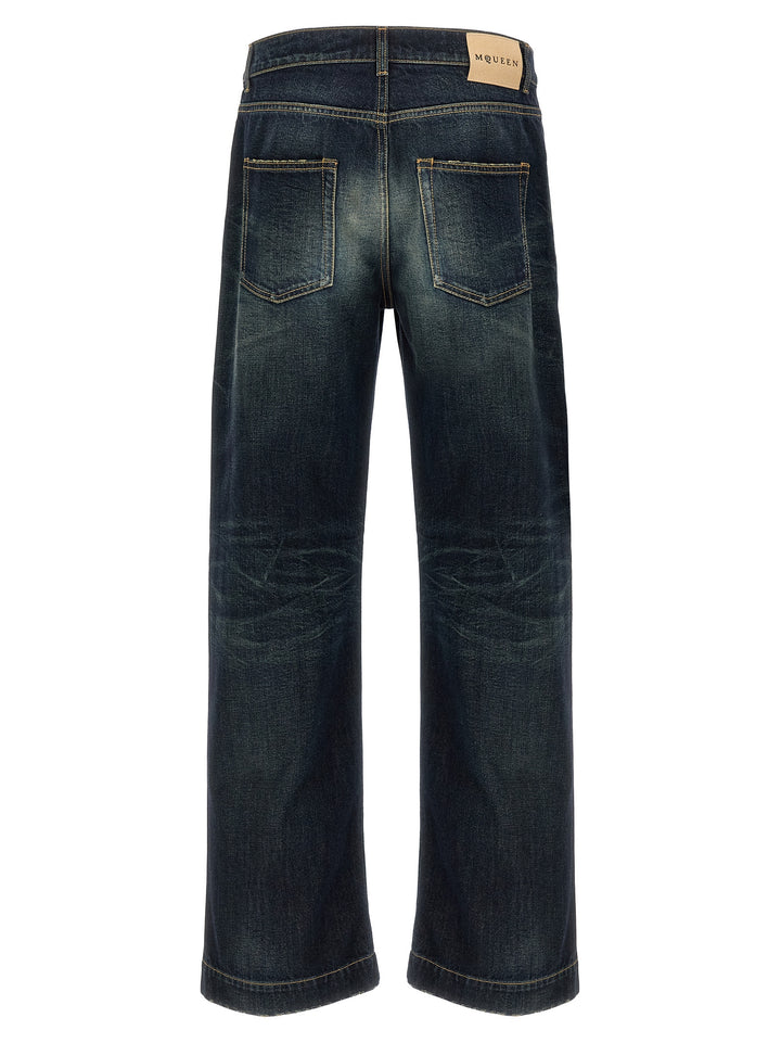 Mcqueen Wide Leg Jeans - Blu | 630f89684a9b706e654c930fddbdaea5fdde0d0f