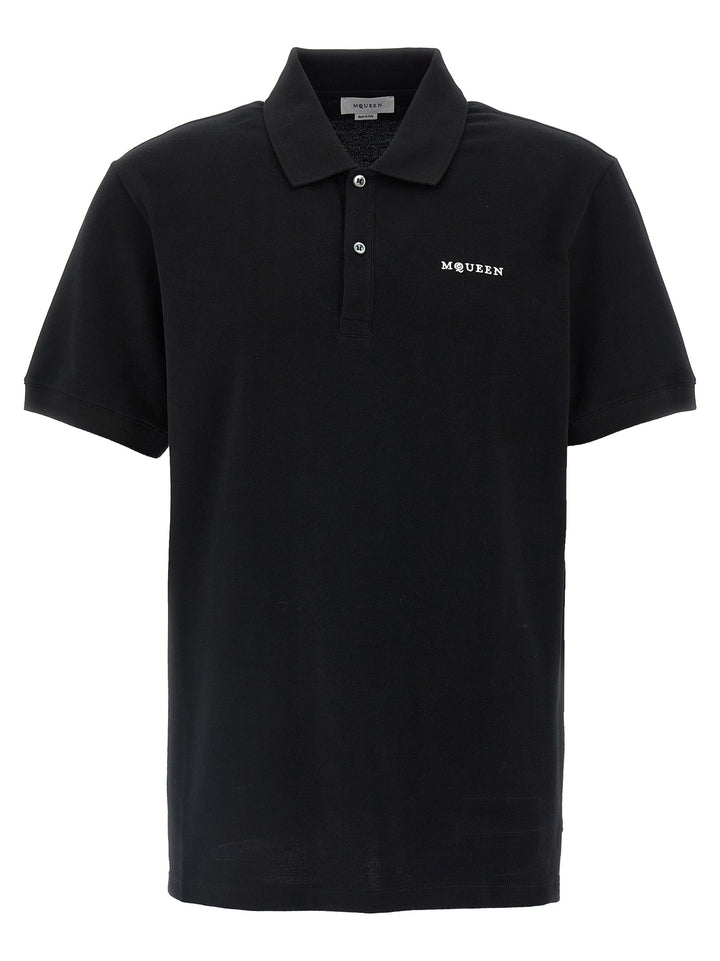 Mcqueen Logo Embroidery  Shirt Polo - Bianco/Nero | 36404c06ddeadc76d1d5b606cea4a9d0d83f6b09