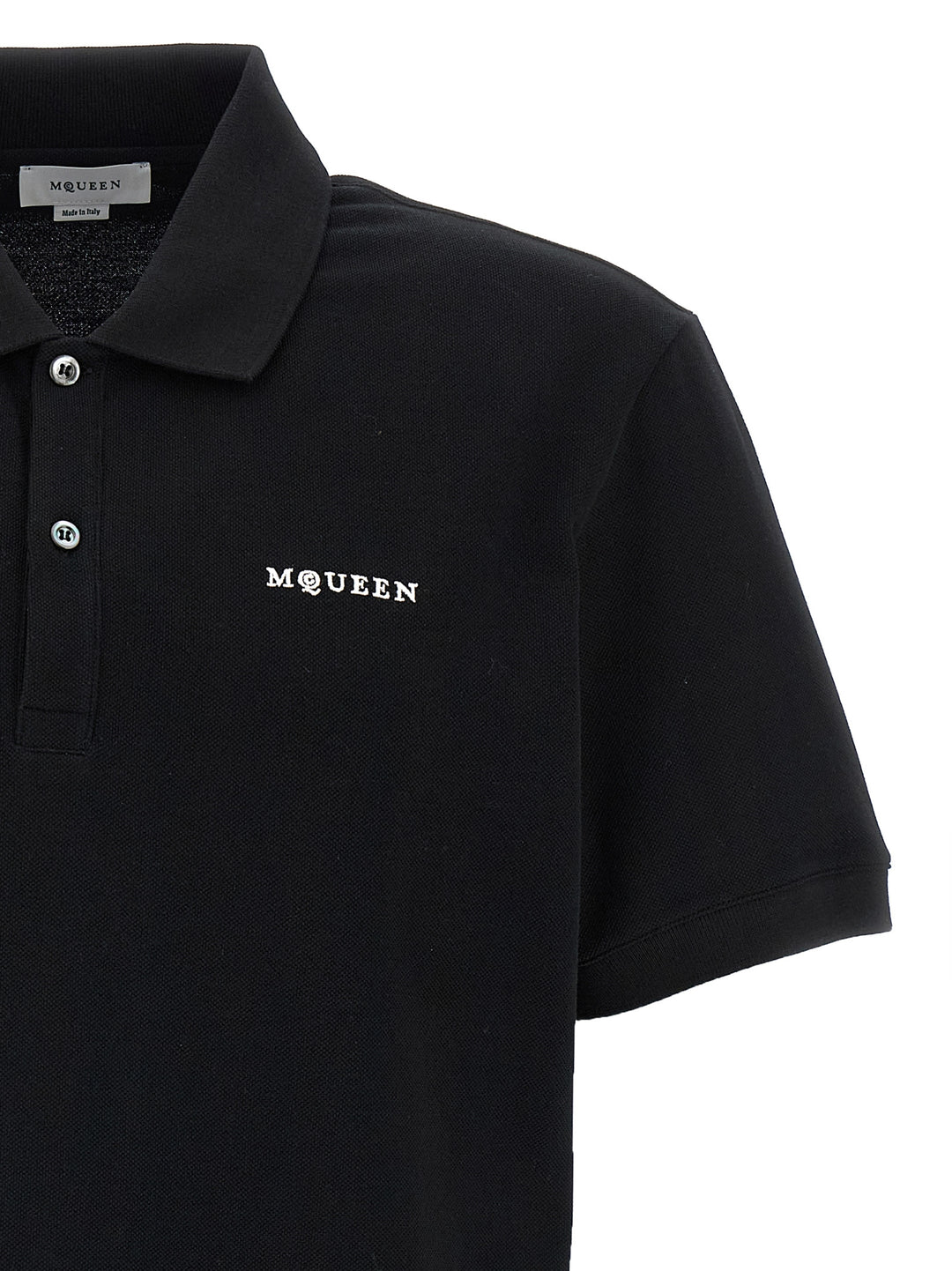 Mcqueen Logo Embroidery  Shirt Polo - Bianco/Nero | ff4de49dfc7d9cbd2ef12a234e4a1a75771bb6f9