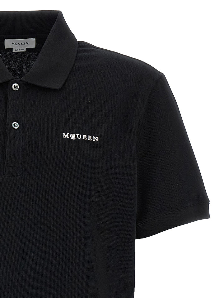 Mcqueen Logo Embroidery  Shirt Polo - Bianco/Nero | ff4de49dfc7d9cbd2ef12a234e4a1a75771bb6f9