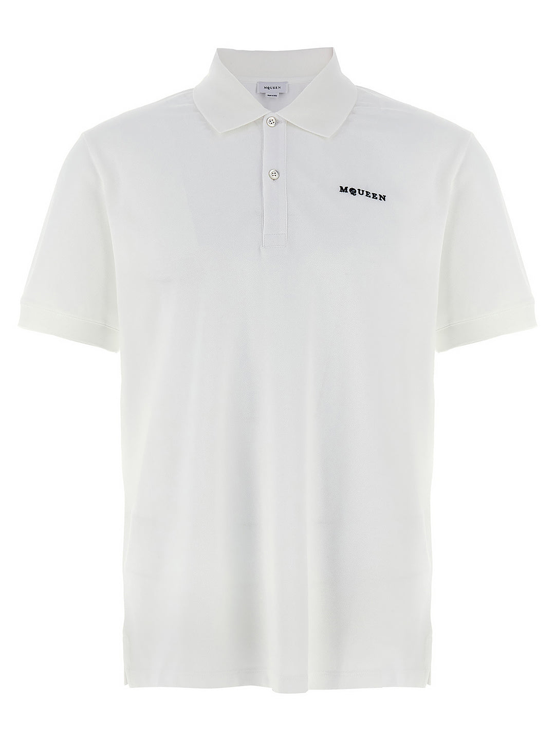 Mcqueen Logo Embroidery  Shirt Polo - Bianco/Nero | 7472b6e5fd09646b848e98ccd36af47efaec1696