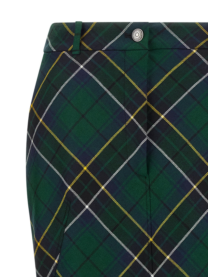 Mcqueen Tartan Skirt Gonne - Verde | b67e51341a30eac3d440b945c3672a4e34c60041