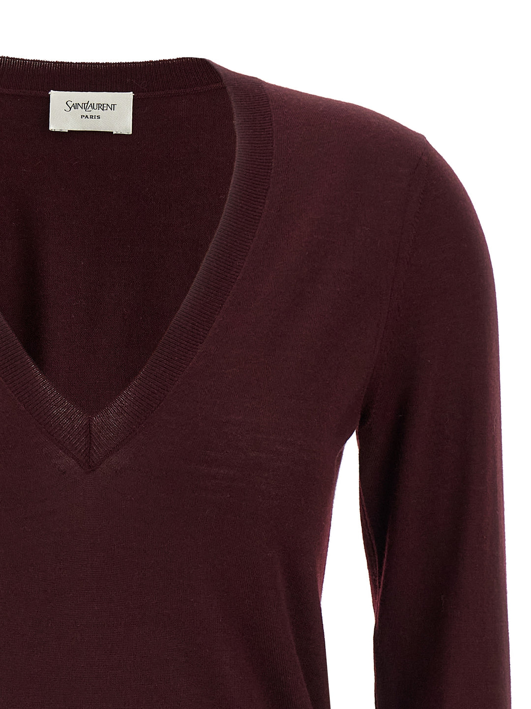 Saint Laurent Wool Sweater Maglioni - Bordeaux | 45015eaa857bb028ae32be2d911b454f06b28b00