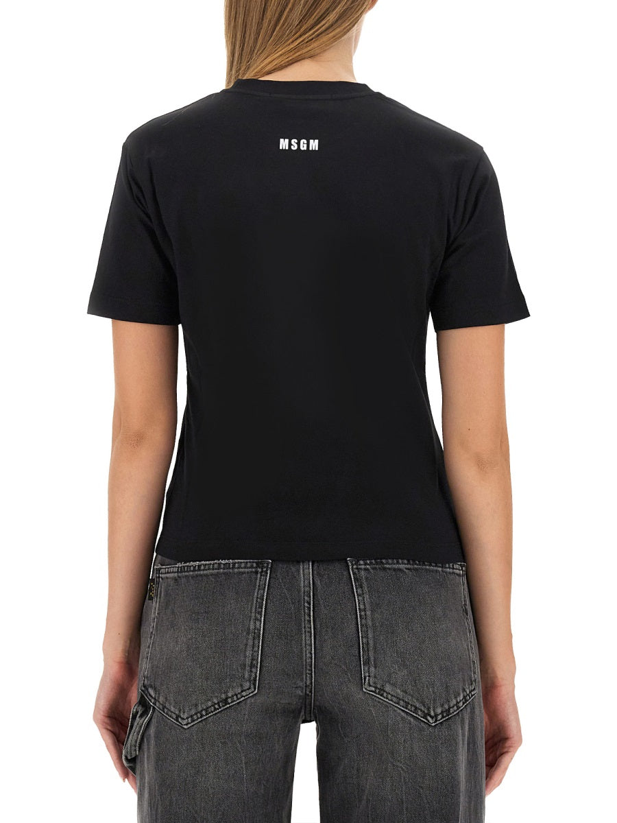 MSGM T shirt - Nero | Wanan Luxury