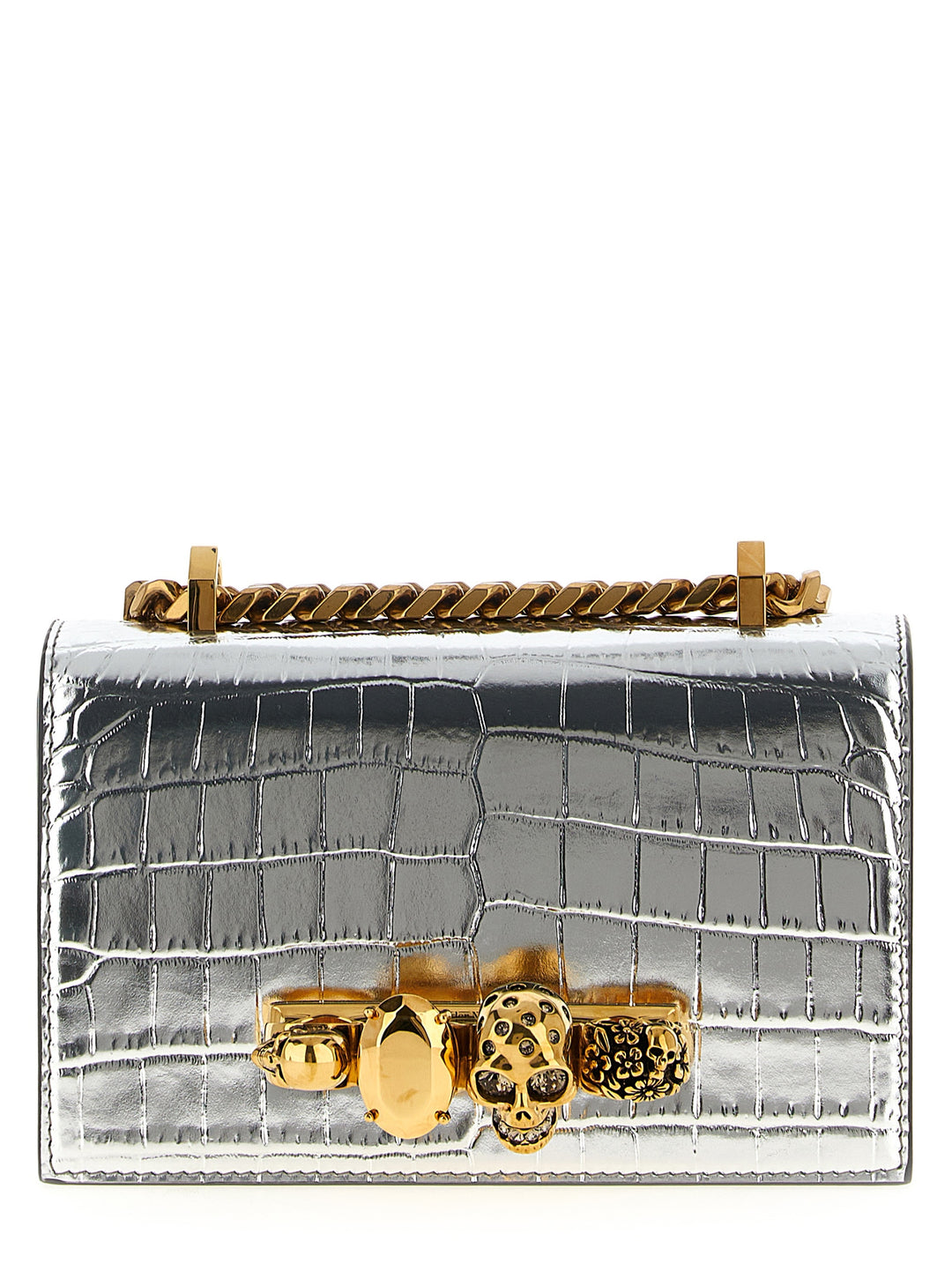 Mcqueen Jewelled Satchel Borse a Tracolla - Silver | 0be2064886d0b4dd1022ca1ffd2a925337c9dcff