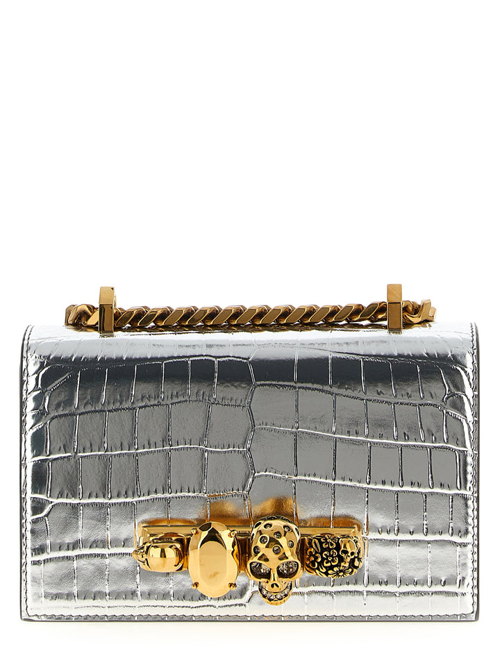 Mcqueen Jewelled Satchel Borse a Tracolla - Silver | 0be2064886d0b4dd1022ca1ffd2a925337c9dcff