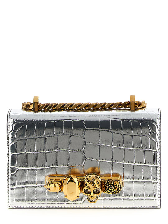 Jewelled Satchel Borse A Tracolla Silver