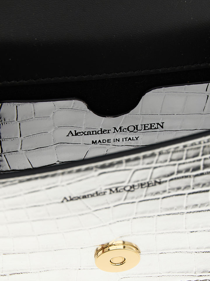 Mcqueen Jewelled Satchel Borse a Tracolla - Silver | b21b1e0bf7d6ec536ee07df4dd523ce9ced45f23