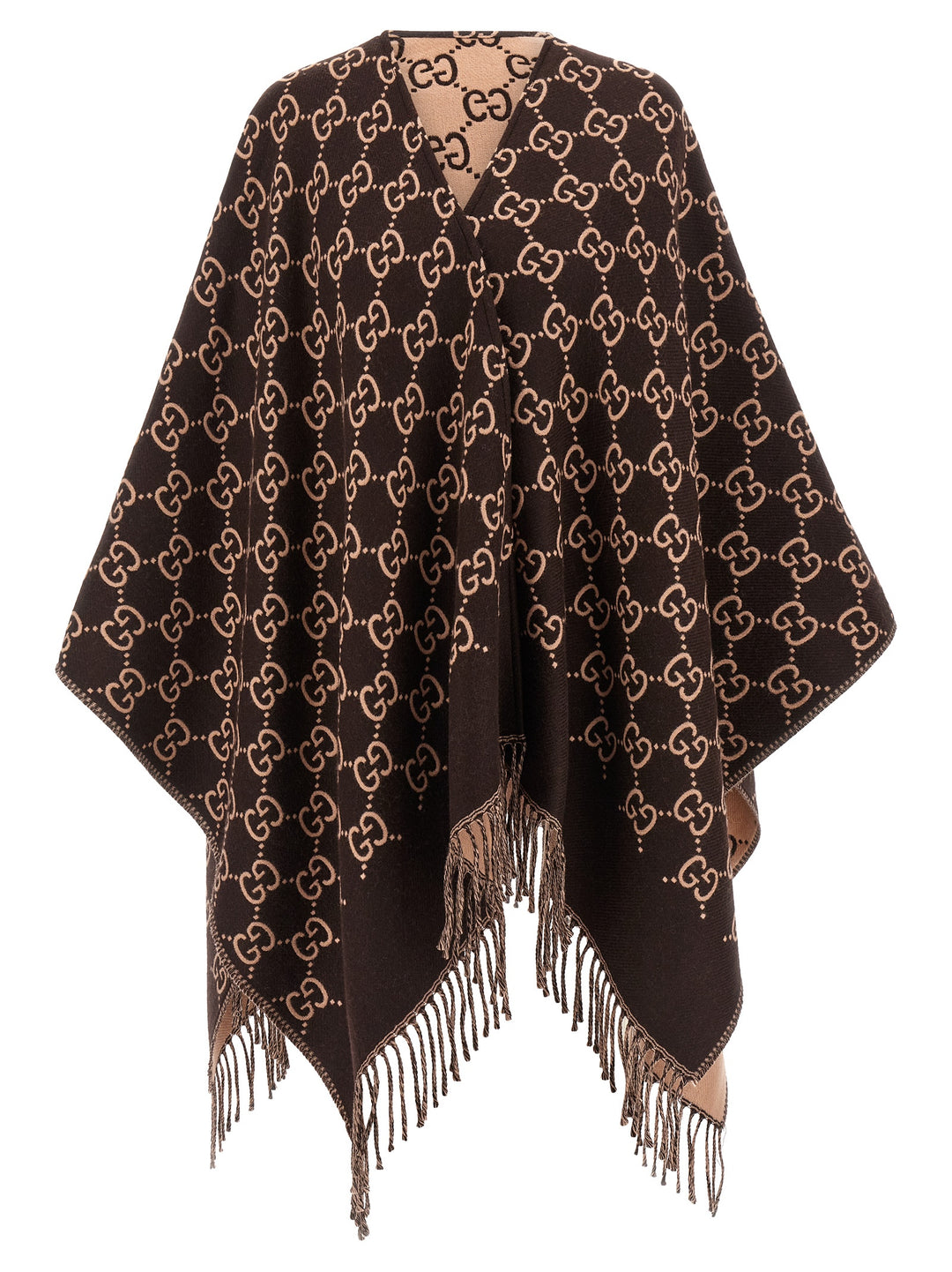 Gucci Gg Wool Cape Mantelle - Multicolor | 1bd33b6fc6854ad2ec983a2dffc1f4983289db31