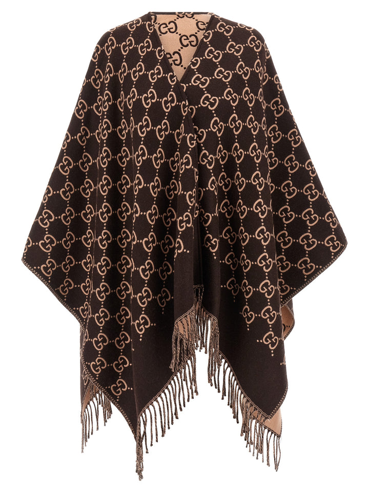 Gucci Gg Wool Cape Mantelle - Multicolor | 1bd33b6fc6854ad2ec983a2dffc1f4983289db31