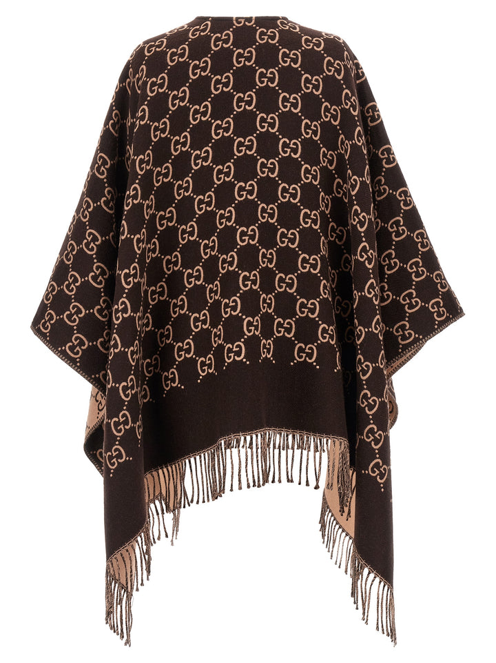 Gucci Gg Wool Cape Mantelle - Multicolor | 1cc70ca7b92af61e21fb6311d15643d6cf516fbf