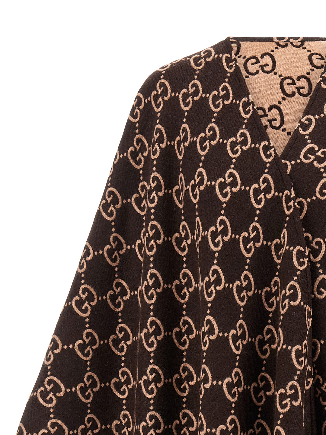 Gucci Gg Wool Cape Mantelle - Multicolor | b275f4ffcb0358be59fae1c7dd814f8756266c51