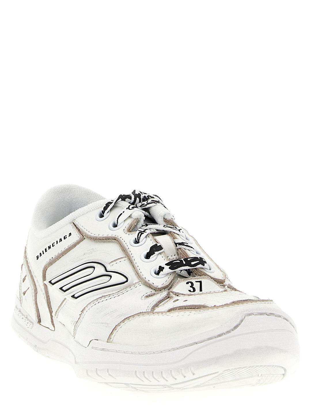 Balenciaga Hamptons Worn-Out Medio Sneakers - Bianco | 7e69d6ad0b9ea26fdf2222bf19bb03696a675c12