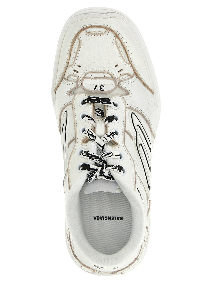 Balenciaga Hamptons Worn-Out Medio Sneakers - Bianco | 2e9d1ed1c03c9aefa118b6c4d7197103e246ca14