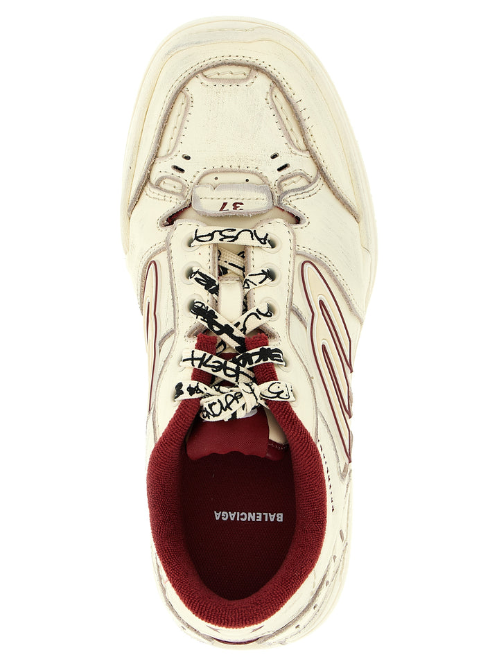 Balenciaga Hamptons Worn-Out Medio Sneakers - Beige | 7708762279d6c3b37578d0c44c8f36638d05e208