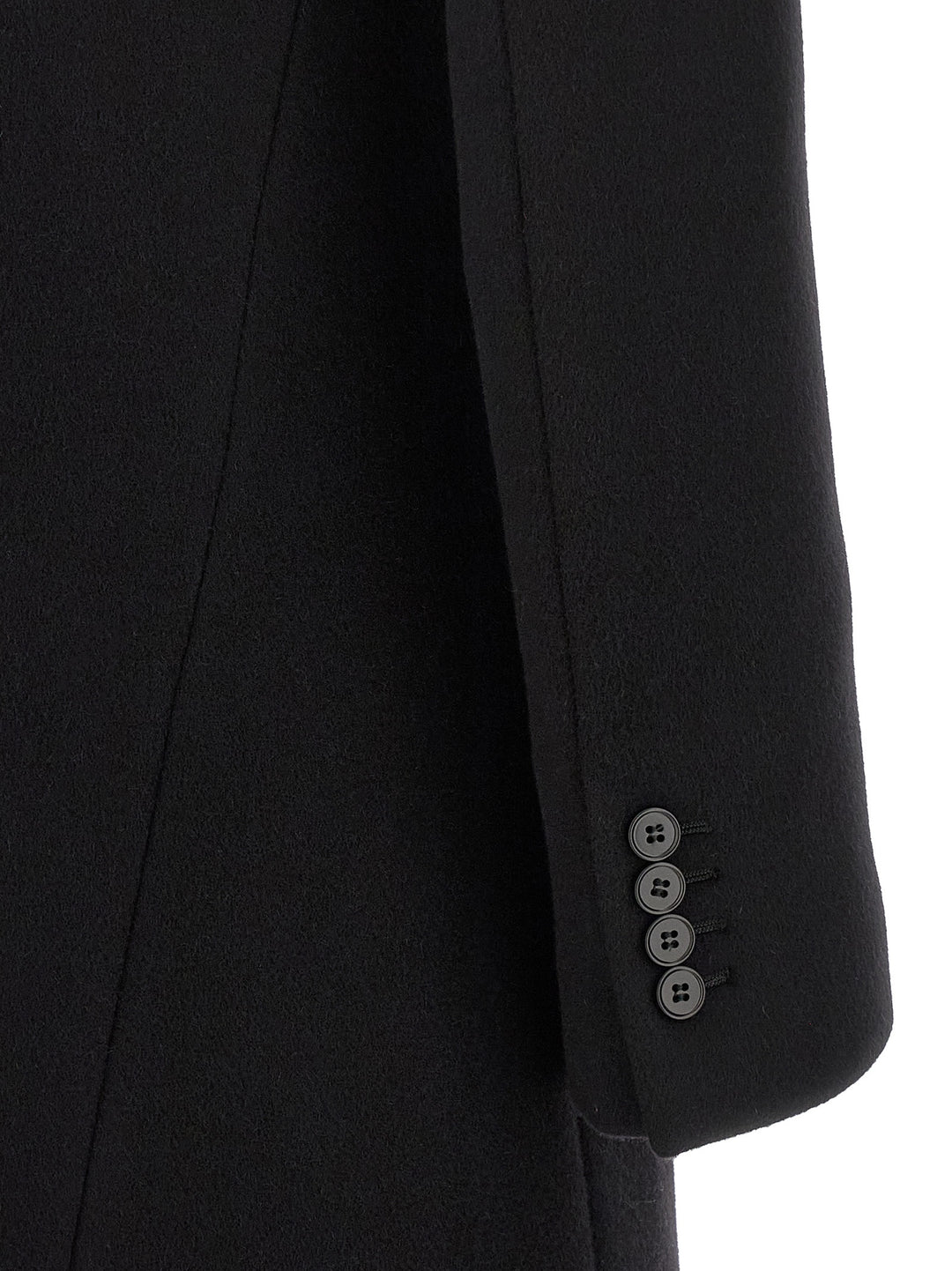 Mcqueen Wool And Cashmere Coat Trench e Impermeabili - Nero | 888f1cd032b42ea15056ab40e840329f58f5a9c2