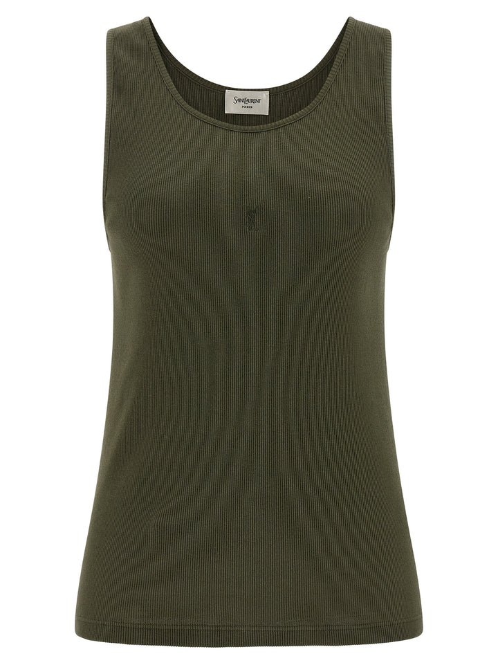 Saint Laurent Cassandre Top - Verde | f0d8cfcccb48d0586f38e98cfc8f42e1a06a090f