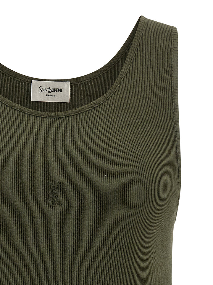 Saint Laurent Cassandre Top - Verde | 631ac5634d402a6efcdb496fadde0ebfe4528cc6