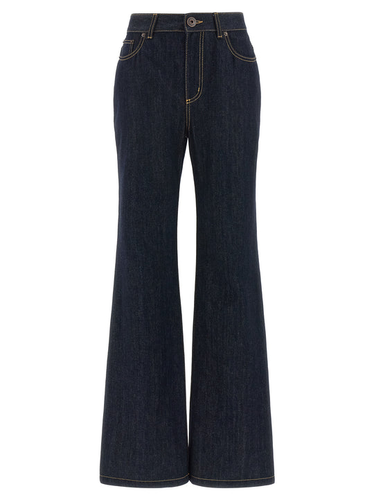 Straight Leg Jeans Blu