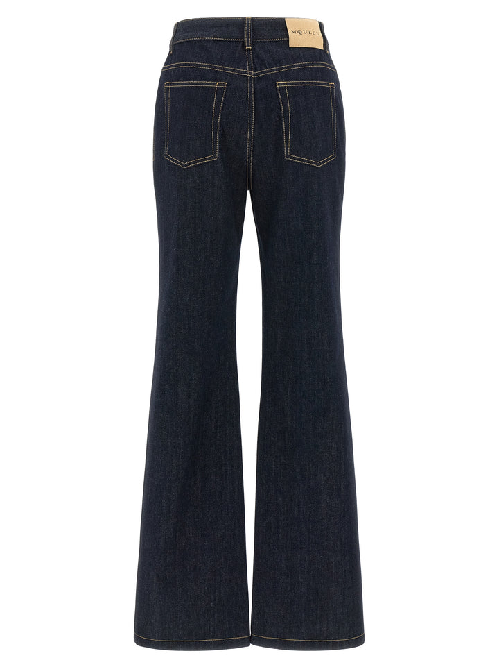 Mcqueen Straight Leg Jeans - Blu | c78a9c1c3ace56ced056f5f469c21228e62f6fa2