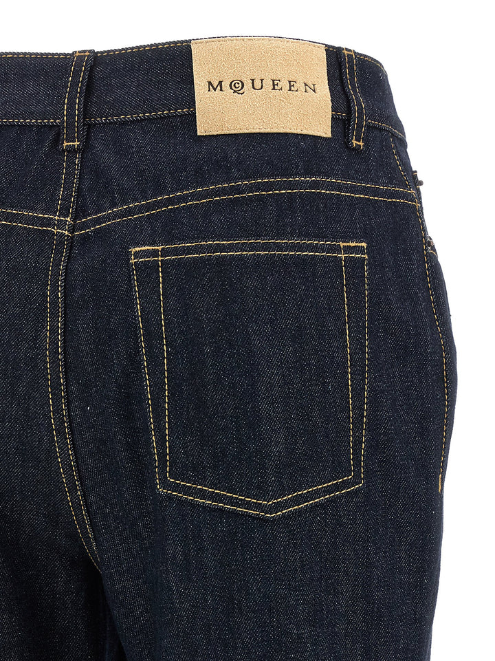 Mcqueen Straight Leg Jeans - Blu | 8f95074f1fe880e62e7363903aadc78a96038609