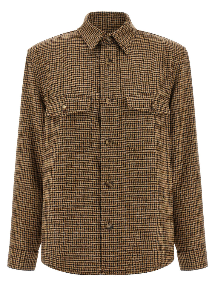 Saint Laurent Houndstooth Overshirt Camicie - Marrone | b8d46bd6fe4eae0ff040e718003540fd0c1b3b09