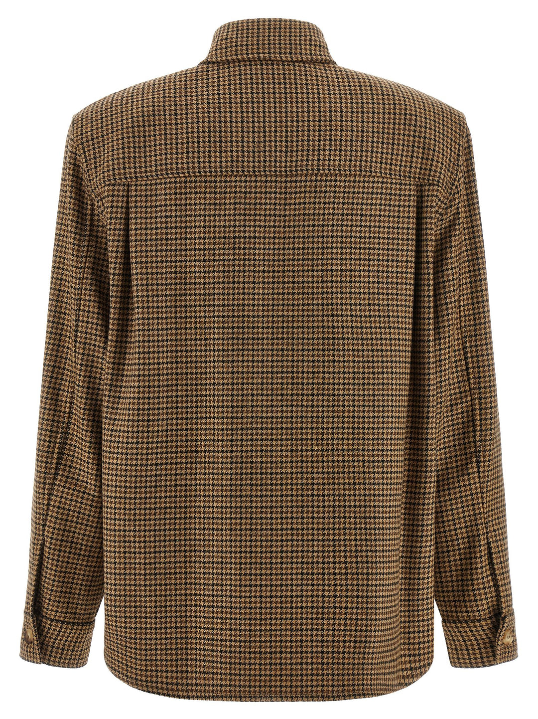 Saint Laurent Houndstooth Overshirt Camicie - Marrone | 51b9ae20f6a8cfab99ec8685135433802e37e9d8