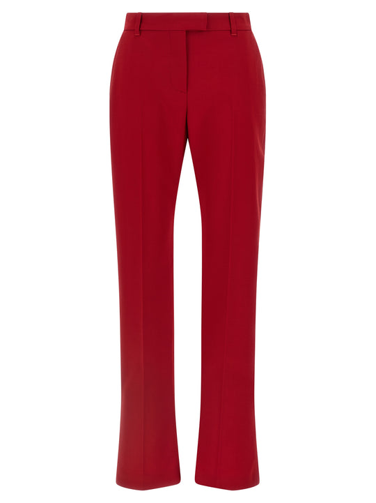 Wool Pantaloni Rosso