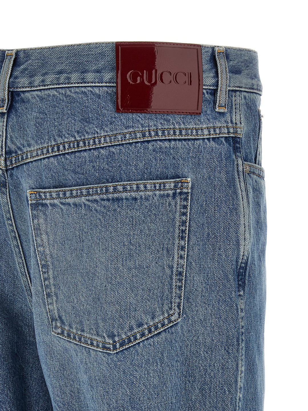 Gucci Délavé Effect Denim Jeans - Blu | e6d065c47cb2151c43c927a372298ea5afe07f22