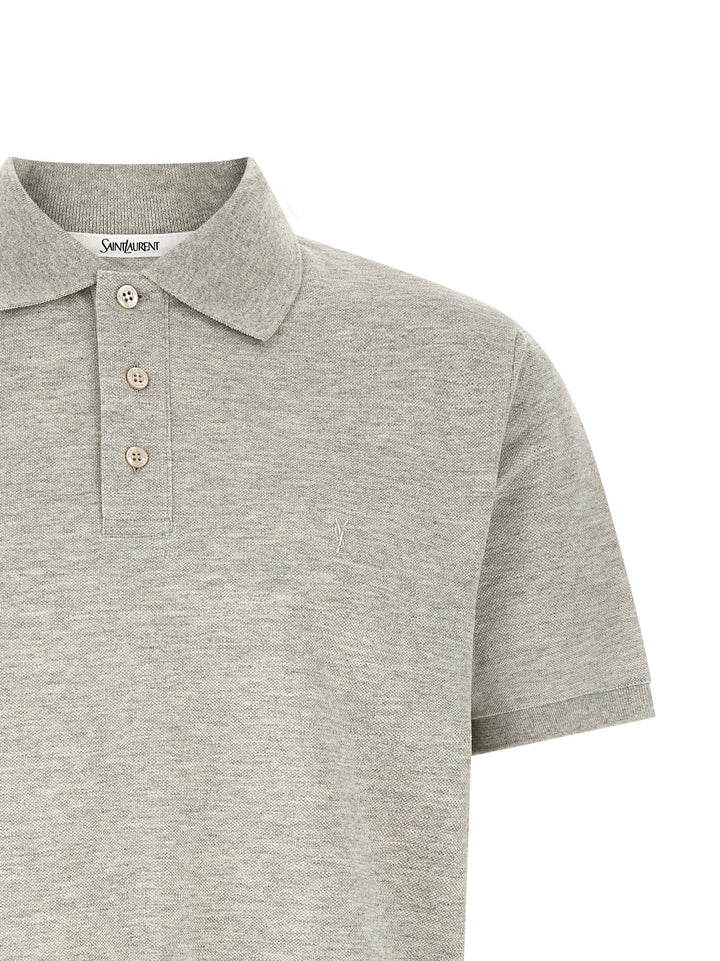 Saint Laurent Cassandre Polo - Grigio | 33332299c73230cc38d61b1568d6a5aeab16c6ec