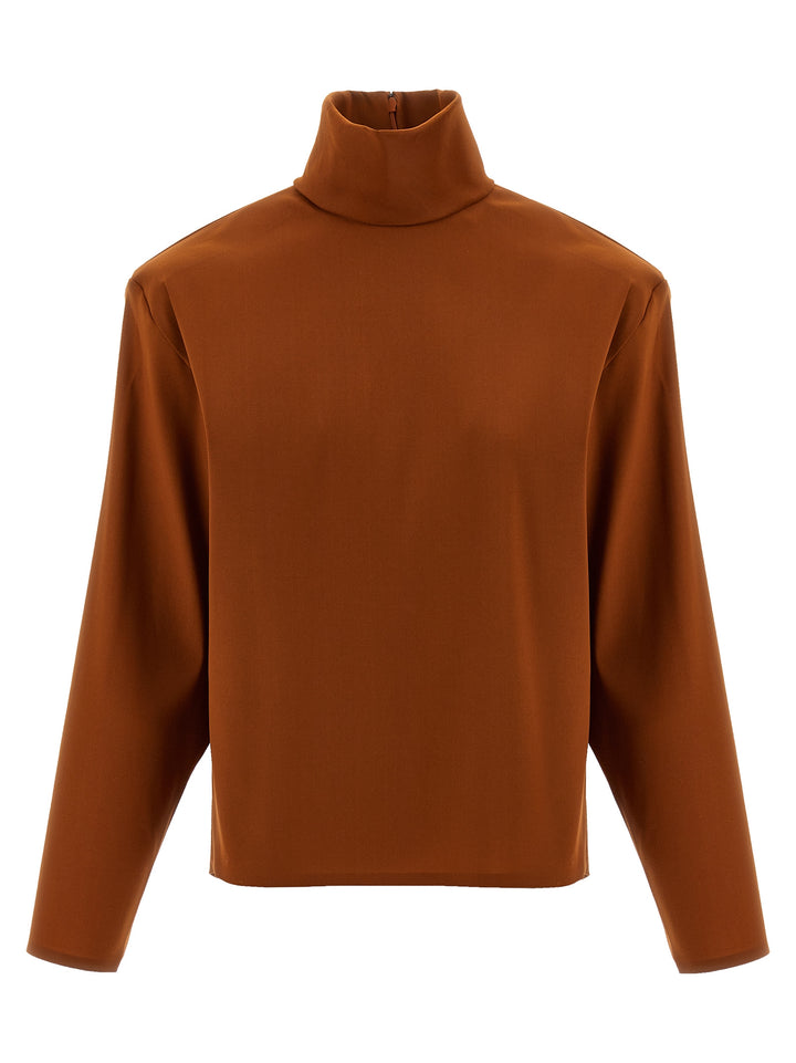 Saint Laurent Structured Shoulder Sweater Maglioni - Arancione | 3b98dc3b22a8521c01d23544c1b603fcb56723aa