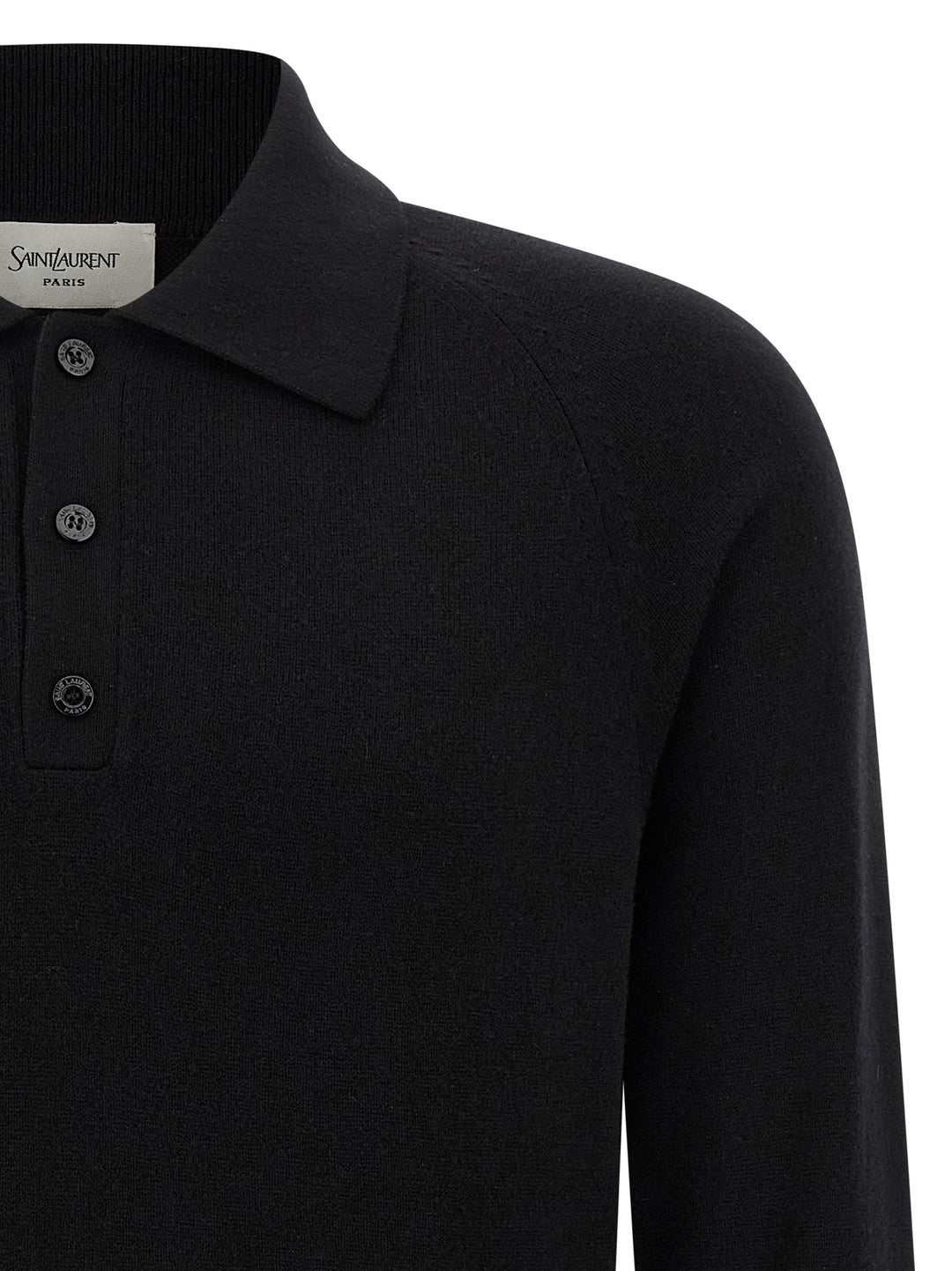 Saint Laurent Wool  Shirt Polo - Nero | c96034231ca9c0335ef3756a1f2b455c9a6e9b26