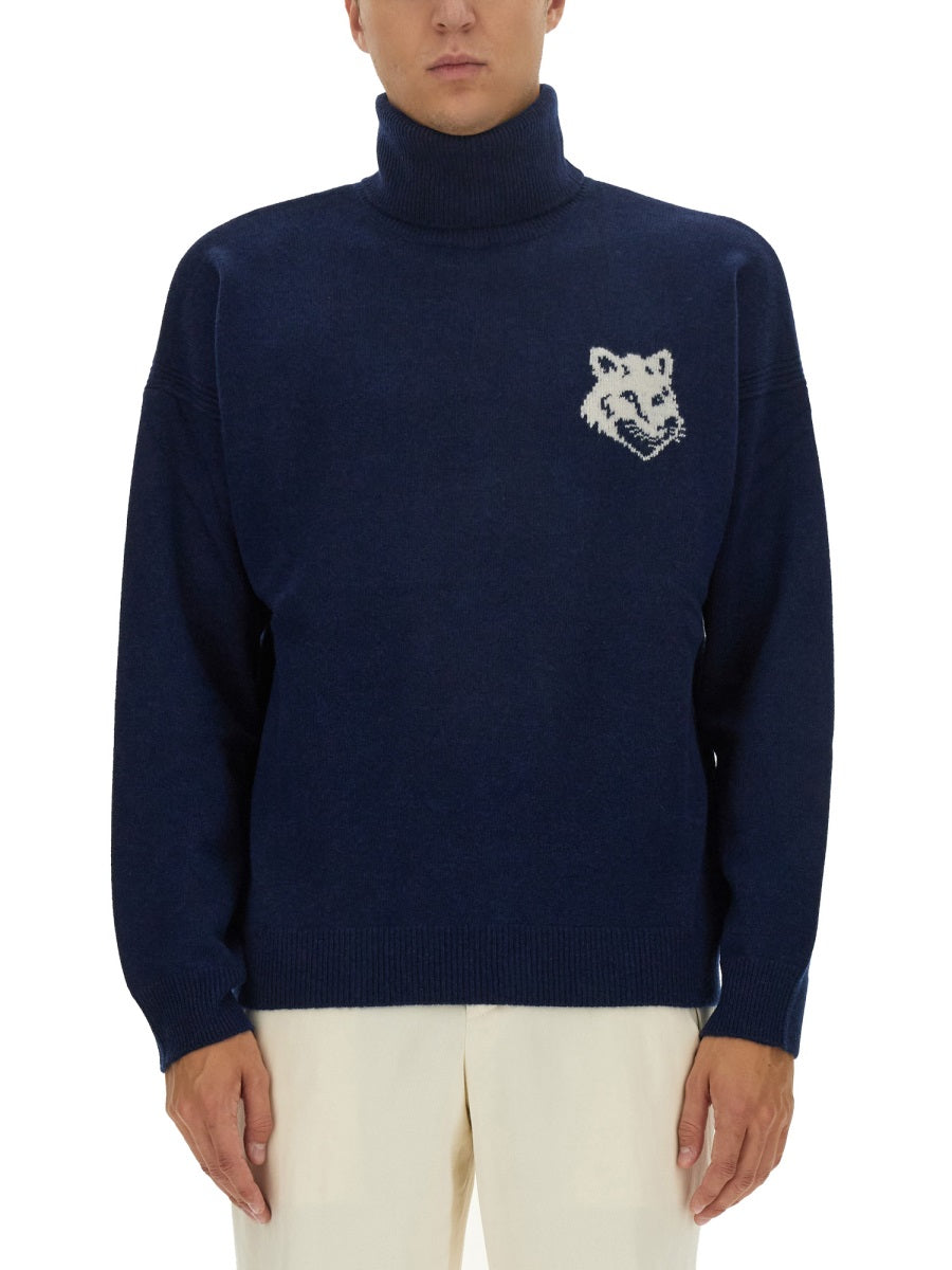 Maison Kitsuné Maglioni - Blu | Wanan Luxury