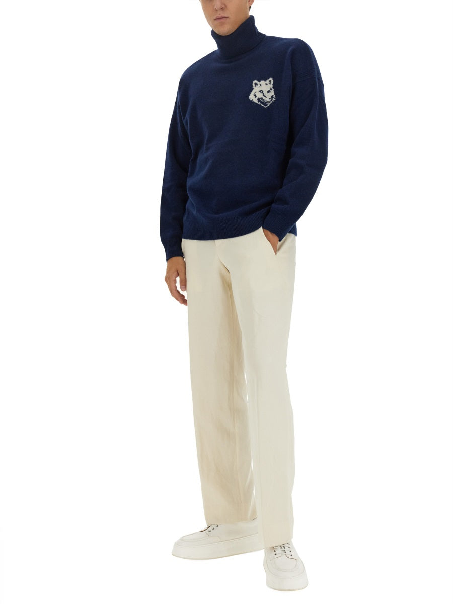 Maison Kitsuné Maglioni - Blu | Wanan Luxury