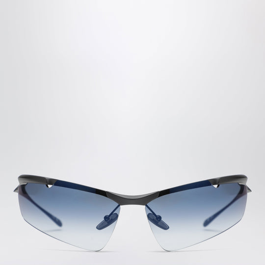 Cat-Eye Boomerang Mirror Blue Sunglasses