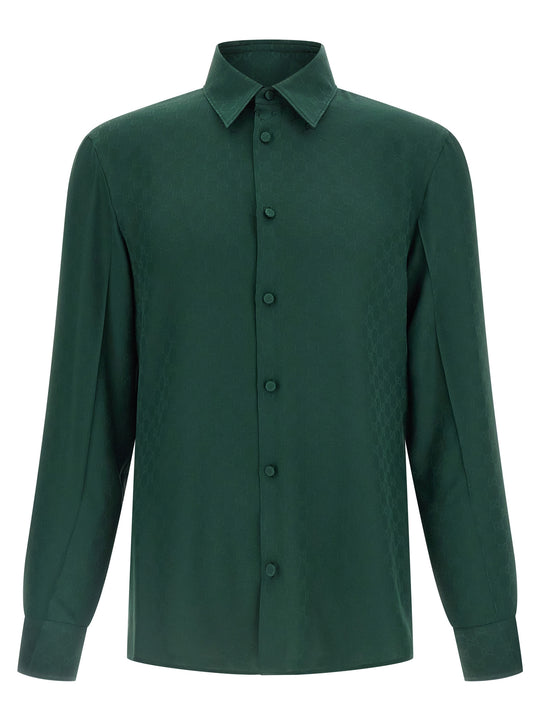 Gg Jacquard Shirt Camicie Verde