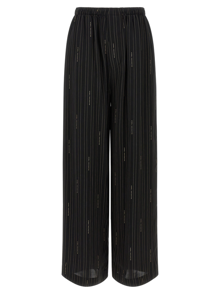 Balenciaga Striped Pantaloni - Nero | f89bfac09fcd62880322c77ecf3eb48303e68159