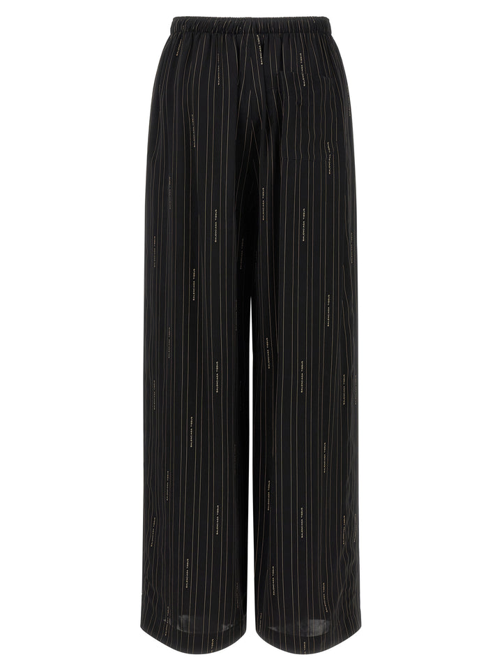 Balenciaga Striped Pantaloni - Nero | 678aab1561b2222afdaae4ca14145933773a2128