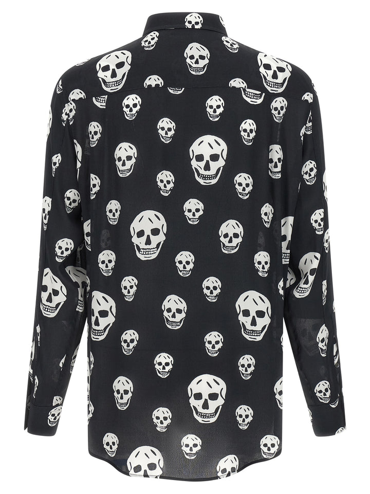 Mcqueen Skull Camicie - Bianco/Nero | 577f61919988777e15c7e1731af77cb1b63808e0