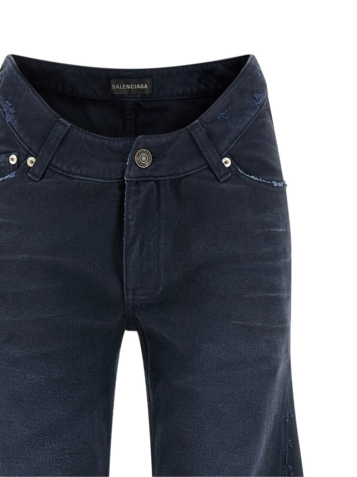 Balenciaga Curved Waist Jeans - Blu | 51583b2c710aaedaf1d19f786b4df89c71b51200