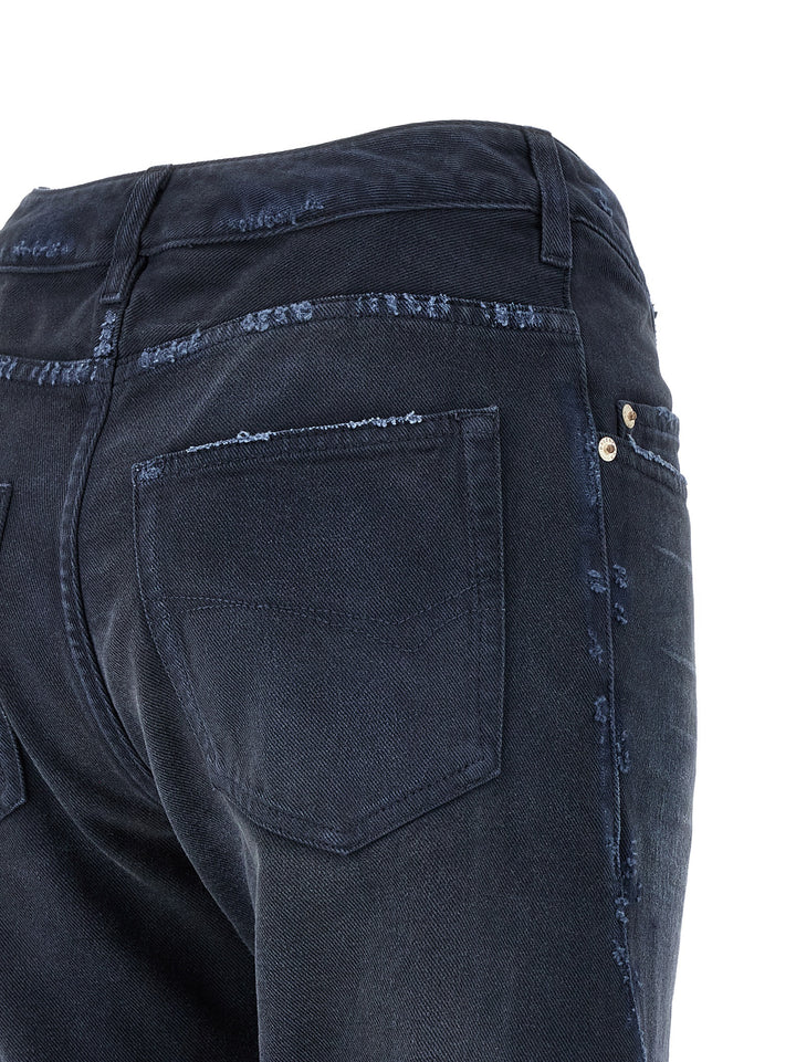 Balenciaga Curved Waist Jeans - Blu | d11070ef9c49e02a0b5c3a951b507b9b744b6ffa