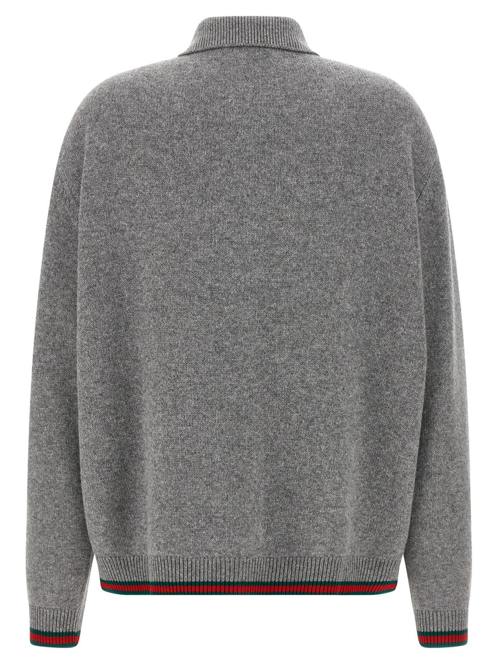 Gucci Polo Cardigan Maglioni - Grigio | 7bdd9b84096119ce84a76a129bc0b7e2ce1f4c7b