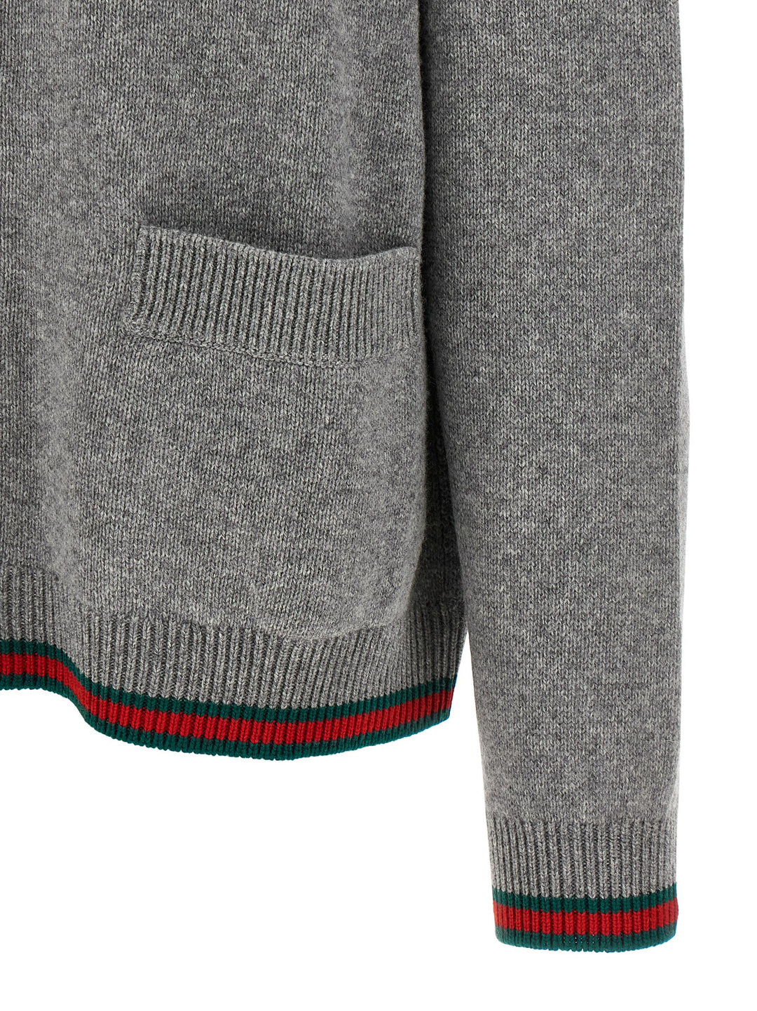 Gucci Polo Cardigan Maglioni - Grigio | ecf68c756de1d0cfe7c76d4ef5a96fd37904a700