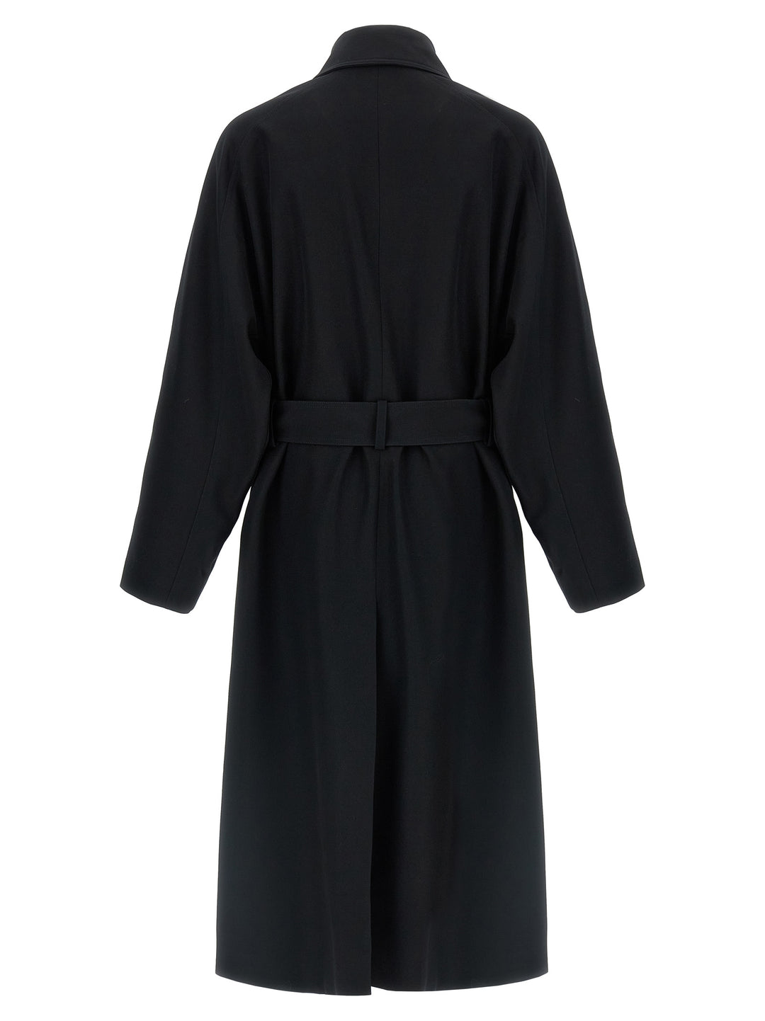 Saint Laurent Double-Breasted Coat Trench e Impermeabili - Nero | 1cbb5fd8d0674750b0d0bc3951d1483247b84724