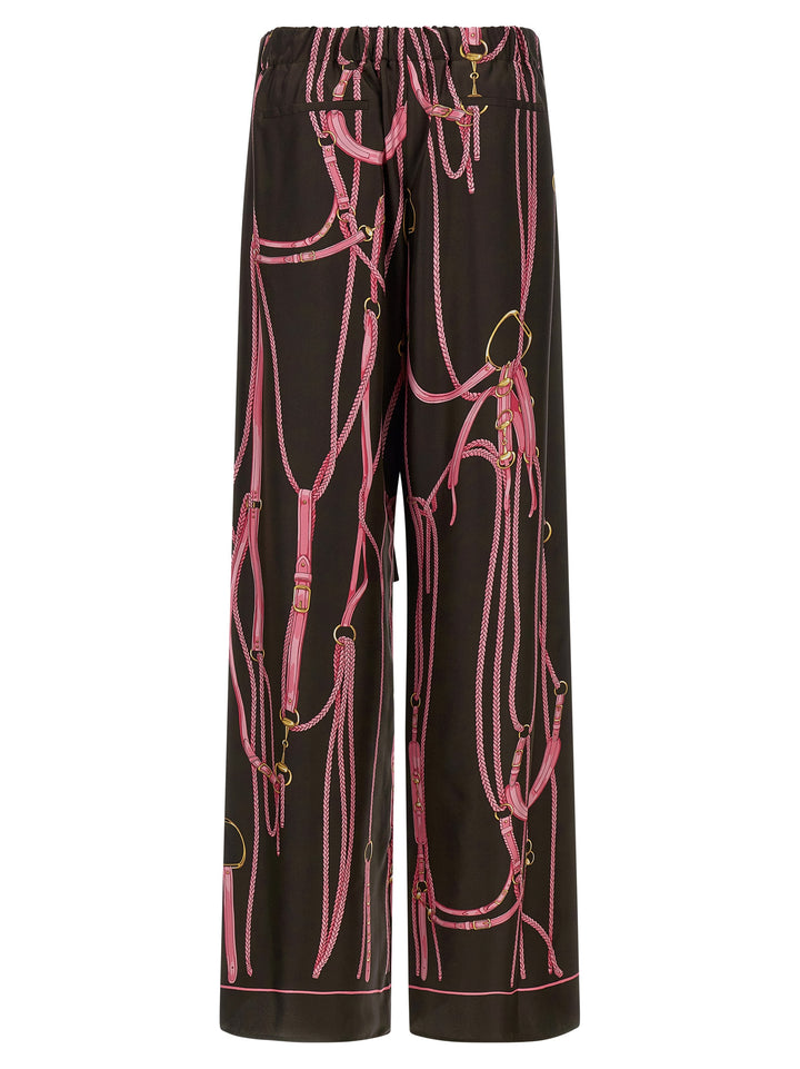 Gucci Clamp Print Pantaloni - Marrone | c0fab470291de704a0b76f1976b96661577cc472