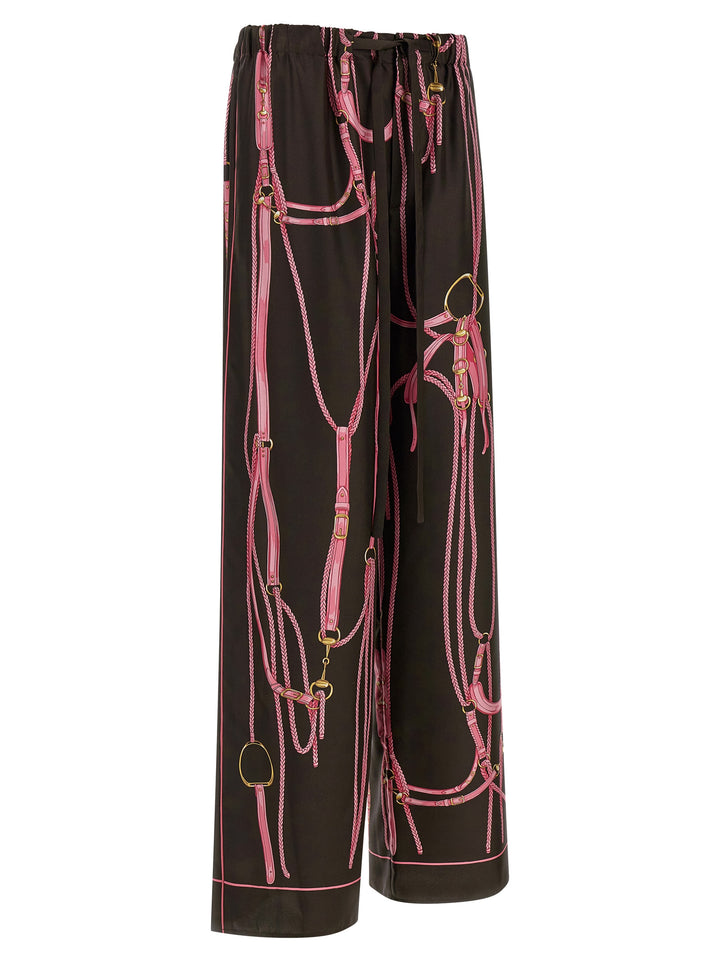 Gucci Clamp Print Pantaloni - Marrone | 6bc056b5173314634b68e2026204d2a5474f398d